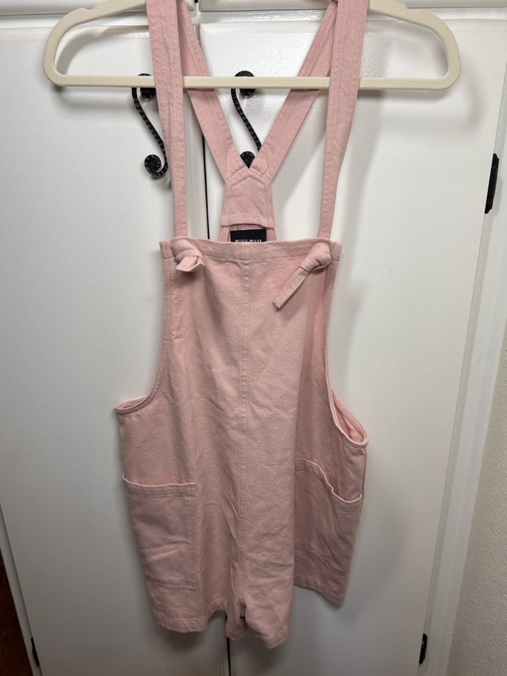 MIOU Muse Blush Pink 100% Cotton Overalls Romper size M